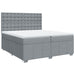 Pat box spring cu saltea, gri deschis, 200x200 cm, textil - WALTI WALTI