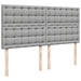 Pat box spring cu saltea, gri deschis, 200x200 cm, textil - WALTI WALTI