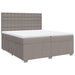 Pat box spring cu saltea, gri taupe, 200x200 cm, textil - WALTI WALTI