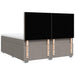 Pat box spring cu saltea, gri taupe, 200x200 cm, textil - WALTI WALTI
