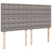 Pat box spring cu saltea, gri taupe, 200x200 cm, textil - WALTI WALTI