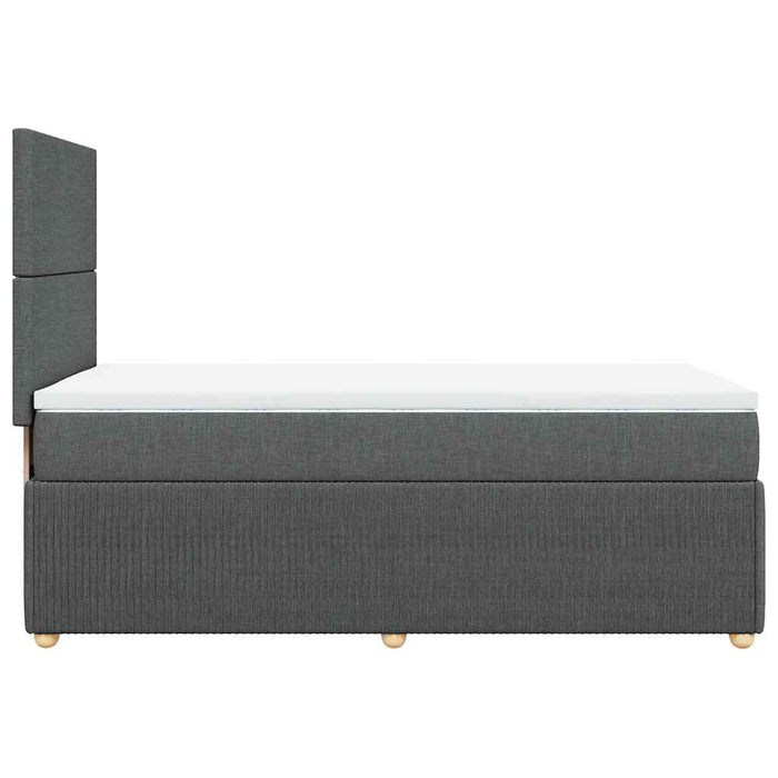 Pat box spring cu saltea, gri închis, 80x200 cm, textil - WALTI WALTI