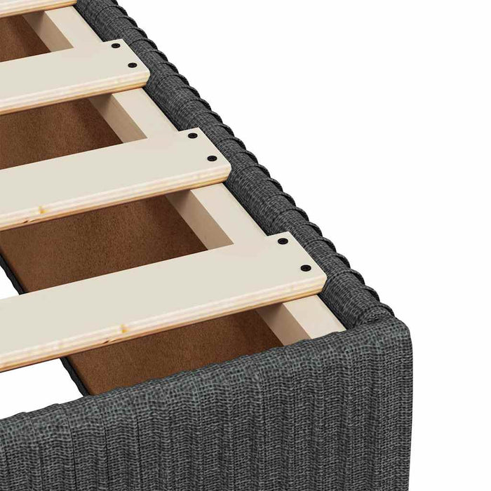 Pat box spring cu saltea, gri închis, 80x200 cm, textil - WALTI WALTI