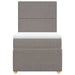 Pat box spring cu saltea, gri taupe, 80x200 cm, textil - WALTI WALTI