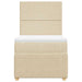 Pat box spring cu saltea, crem, 80x200 cm, textil - WALTI WALTI