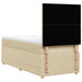 Pat box spring cu saltea, crem, 80x200 cm, textil - WALTI WALTI