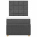 Pat box spring cu saltea, gri închis, 80x200 cm, textil - WALTI WALTI