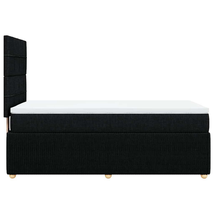 Pat box spring cu saltea, negru, 80x200 cm, textil - WALTI WALTI