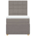 Pat box spring cu saltea, gri taupe, 80x200 cm, textil - WALTI WALTI