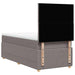 Pat box spring cu saltea, gri taupe, 80x200 cm, textil - WALTI WALTI