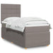 Pat box spring cu saltea, gri taupe, 80x200 cm, textil - WALTI WALTI