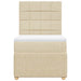 Pat box spring cu saltea, crem, 80x200 cm, textil - WALTI WALTI