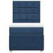 Pat box spring cu saltea, albastru, 80x200 cm, textil - WALTI WALTI