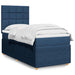 Pat box spring cu saltea, albastru, 80x200 cm, textil - WALTI WALTI