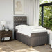 Pat box spring cu saltea, gri taupe, 80x200 cm, textil - WALTI WALTI