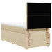Pat box spring cu saltea, crem, 80x200 cm, textil - WALTI WALTI