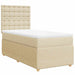 Pat box spring cu saltea, crem, 80x200 cm, textil - WALTI WALTI