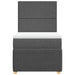 Pat box spring cu saltea, gri închis, 90x190 cm, textil - WALTI WALTI