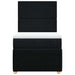 Pat box spring cu saltea, negru, 90x190 cm, textil - WALTI WALTI