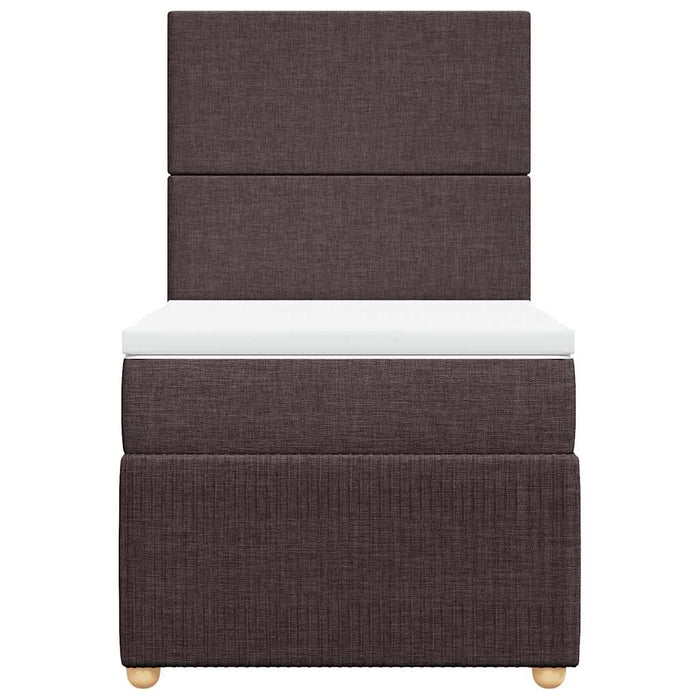 Pat box spring cu saltea, maro închis, 90x190 cm, textil - WALTI WALTI