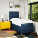 Pat box spring cu saltea, albastru, 90x190 cm, textil - WALTI WALTI