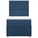 Pat box spring cu saltea, albastru, 90x190 cm, textil - WALTI WALTI