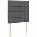Pat box spring cu saltea, gri închis, 90x190 cm, textil - WALTI WALTI