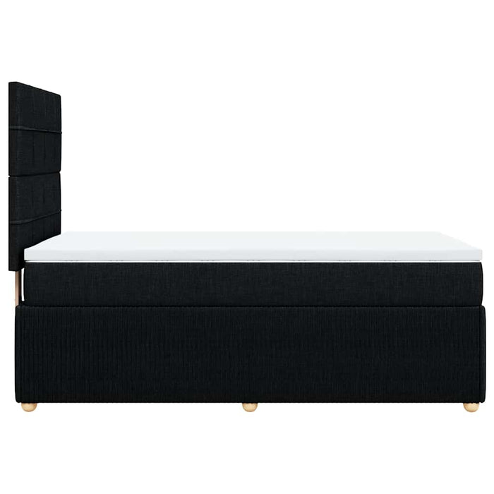 Pat box spring cu saltea, negru, 90x190 cm, textil - WALTI WALTI
