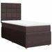 Pat box spring cu saltea, maro închis, 90x190 cm, textil - WALTI WALTI