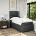 Pat box spring cu saltea, gri închis, 90x190 cm, textil - WALTI WALTI