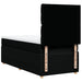 Pat box spring cu saltea, negru, 90x190 cm, textil - WALTI WALTI