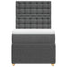Pat box spring cu saltea, gri închis, 90x190 cm, textil - WALTI WALTI
