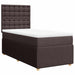 Pat box spring cu saltea, maro închis, 90x190 cm, textil - WALTI WALTI