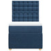 Pat box spring cu saltea, albastru, 90x190 cm, textil - WALTI WALTI