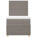 Pat box spring cu saltea, gri taupe, 90x200 cm, textil - WALTI WALTI