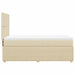 Pat box spring cu saltea, crem, 90x200 cm, textil - WALTI WALTI