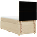 Pat box spring cu saltea, crem, 90x200 cm, textil - WALTI WALTI