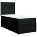 Pat box spring cu saltea, negru, 90x200 cm, textil - WALTI WALTI
