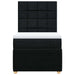 Pat box spring cu saltea, negru, 90x200 cm, textil - WALTI WALTI