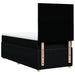 Pat box spring cu saltea, negru, 90x200 cm, textil - WALTI WALTI