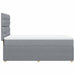 Pat box spring cu saltea, gri deschis, 90x200 cm, textil - WALTI WALTI