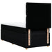 Pat box spring cu saltea, negru, 90x200 cm, textil - WALTI WALTI