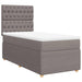 Pat box spring cu saltea, gri taupe, 90x200 cm, textil - WALTI WALTI