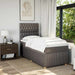 Pat box spring cu saltea, gri taupe, 90x200 cm, textil - WALTI WALTI