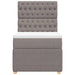 Pat box spring cu saltea, gri taupe, 90x200 cm, textil - WALTI WALTI