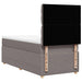 Pat box spring cu saltea, gri taupe, 90x200 cm, textil - WALTI WALTI
