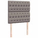 Pat box spring cu saltea, gri taupe, 90x200 cm, textil - WALTI WALTI