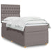 Pat box spring cu saltea, gri taupe, 90x200 cm, textil - WALTI WALTI