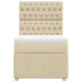 Pat box spring cu saltea, crem, 90x200 cm, textil - WALTI WALTI