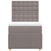Pat box spring cu saltea, gri taupe, 90x200 cm, textil - WALTI WALTI